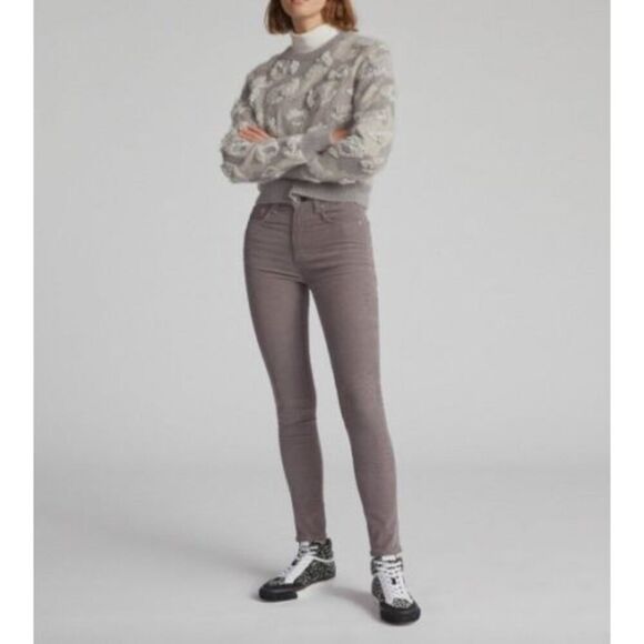 Rag & Bone High Rise Skinny Corduroy Jean in Nickel Size 27 - Picture 1 of 8